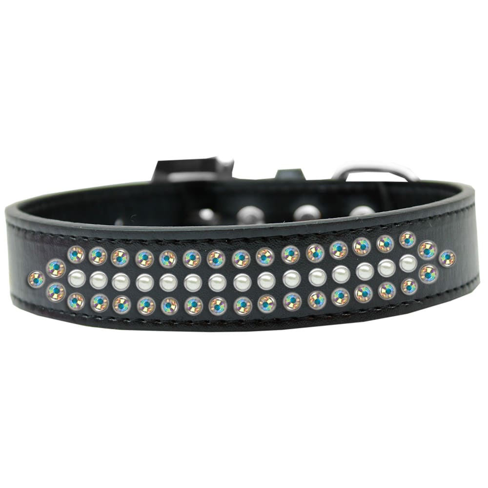 Ritz Pearl and Crystal Rim Set Dog Collars - Dog Collars