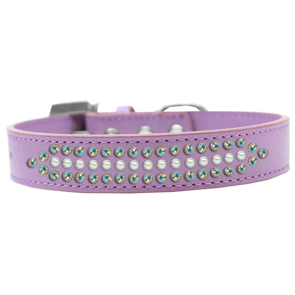 Ritz Pearl and Crystal Rim Set Dog Collars - Dog Collars