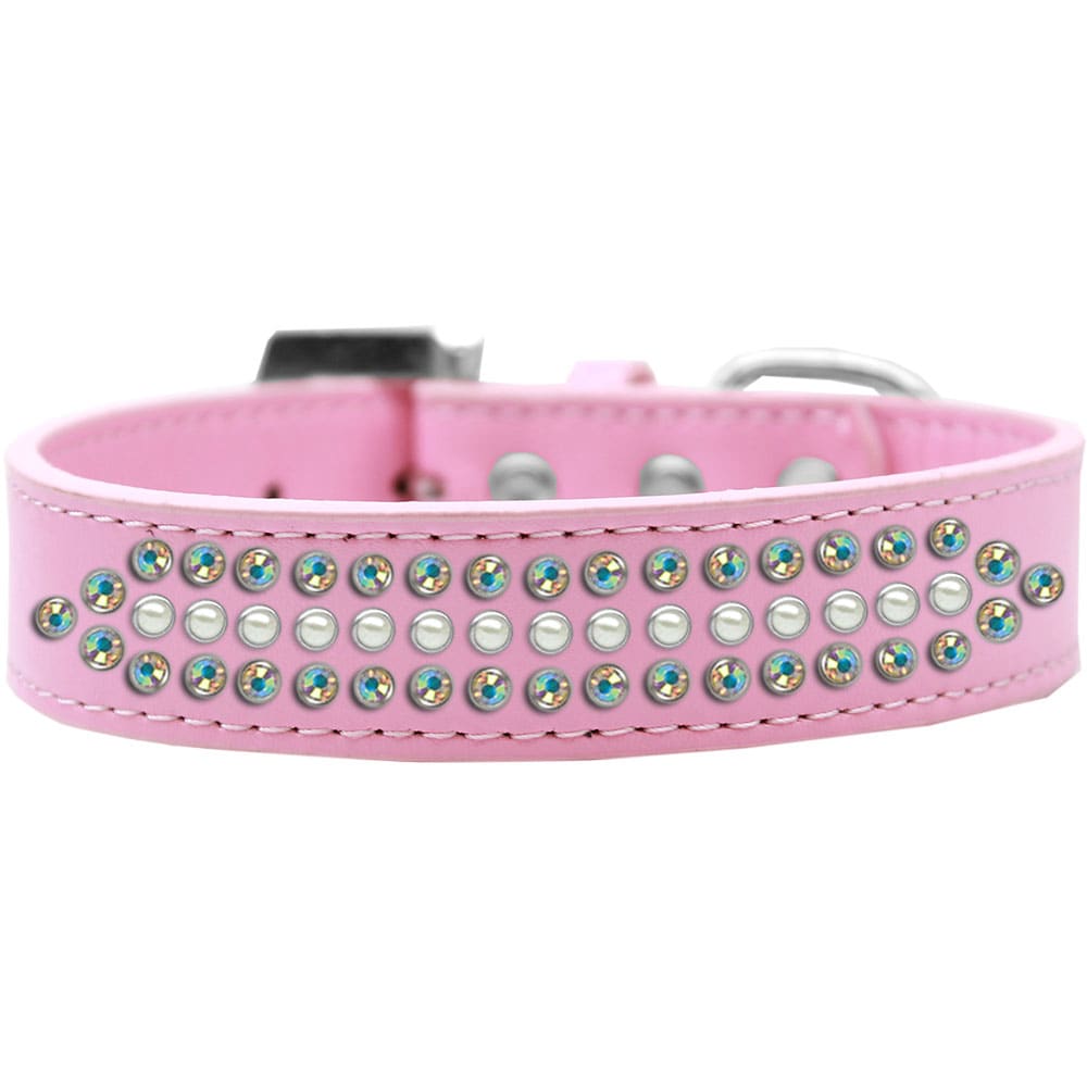 Ritz Pearl and Crystal Rim Set Dog Collars - Dog Collars