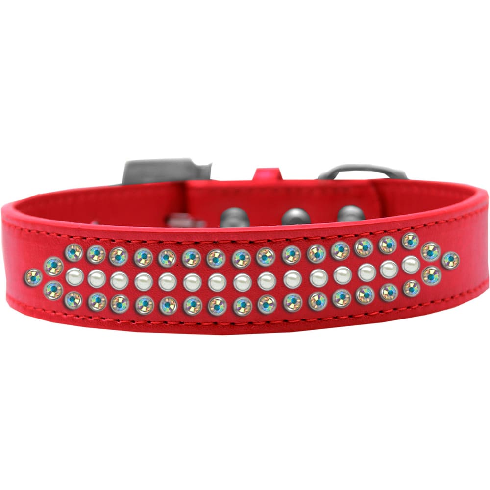 Ritz Pearl and Crystal Rim Set Dog Collars - Dog Collars