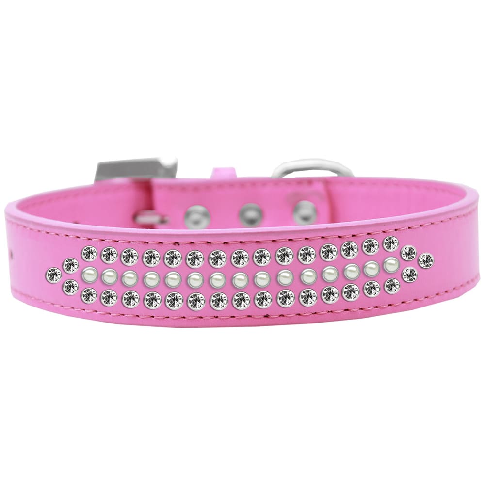 Ritz Pearl and Crystal Rim Set Dog Collars - Dog Collars