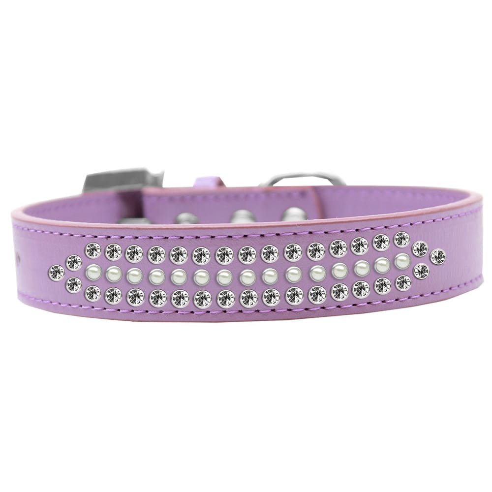 Ritz Pearl and Crystal Rim Set Dog Collars - Dog Collars