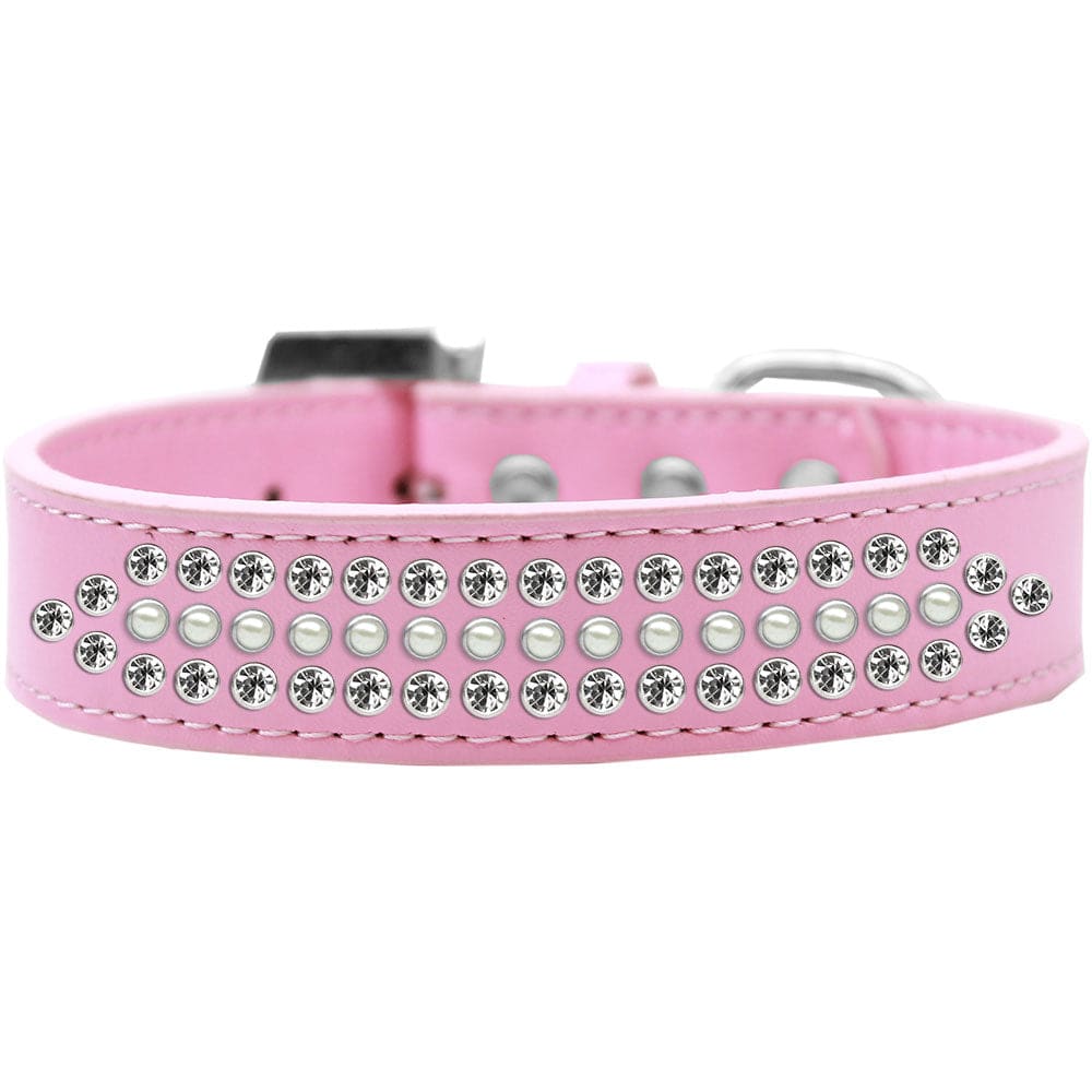 Ritz Pearl and Crystal Rim Set Dog Collars - Dog Collars