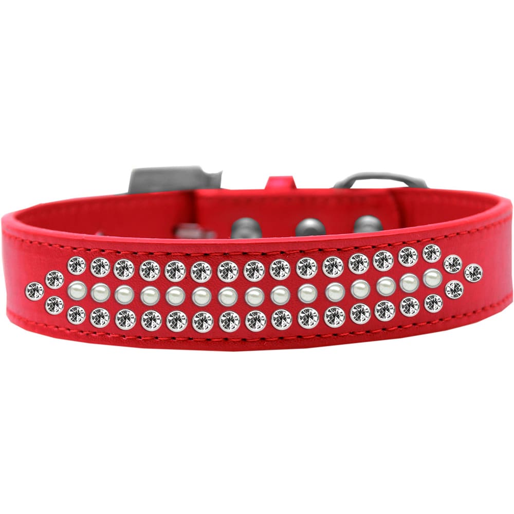 Ritz Pearl and Crystal Rim Set Dog Collars - Dog Collars