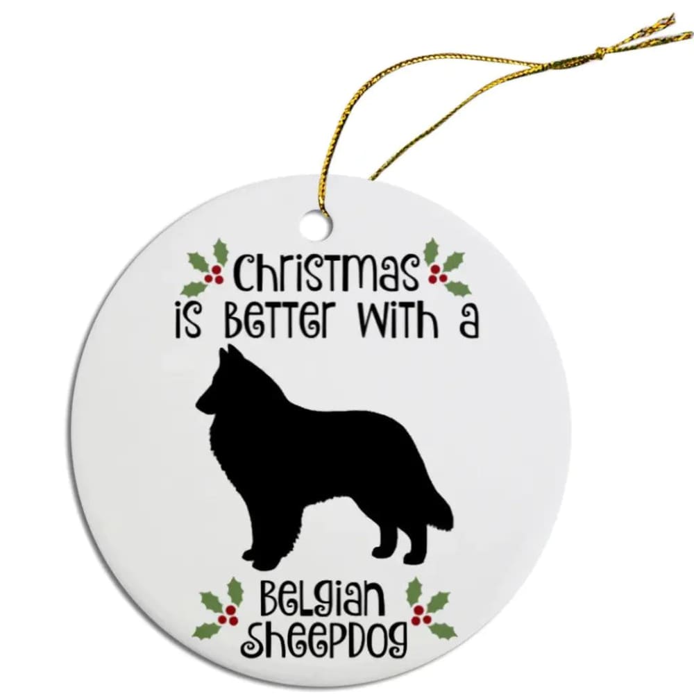 Belgian Sheepdog Christmas Ornament - Ornaments