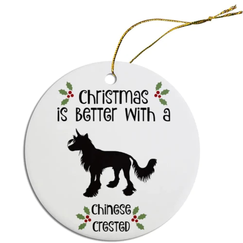 Chinese Crested Christmas Ornament - Ornaments