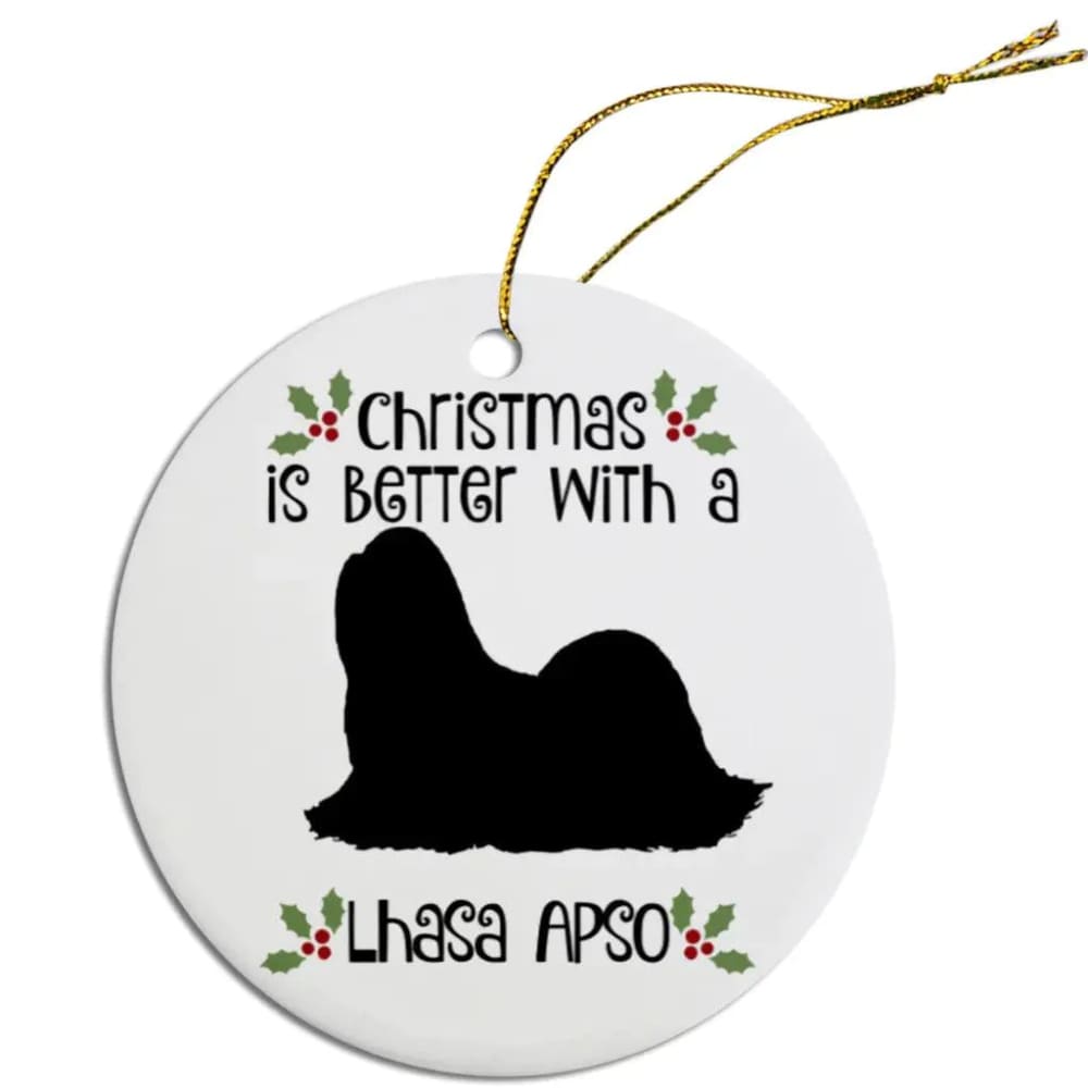 Lhasa Apso Christmas Ornaments - Ornaments