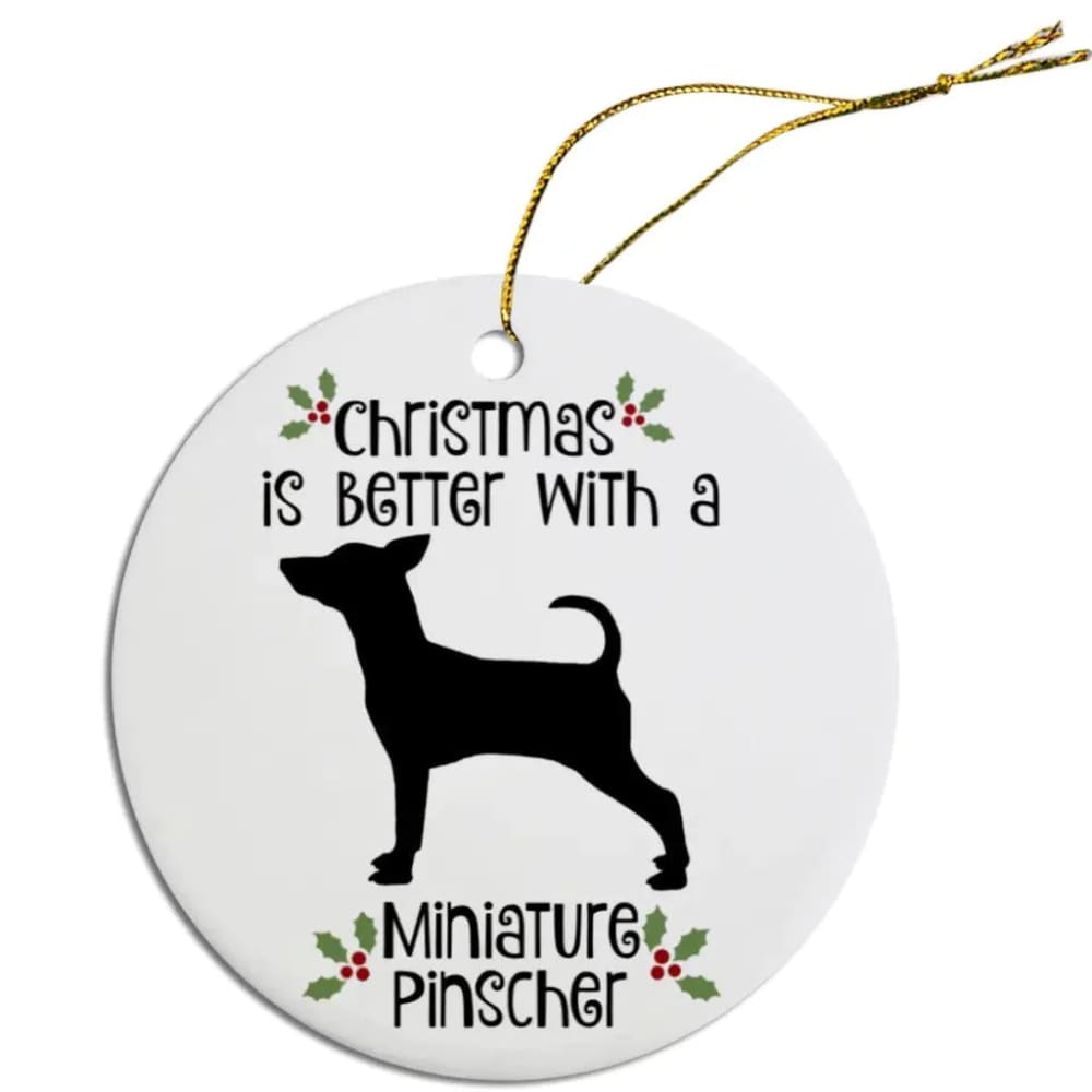 Miniature Pinscher Christmas Ornaments - Ornaments