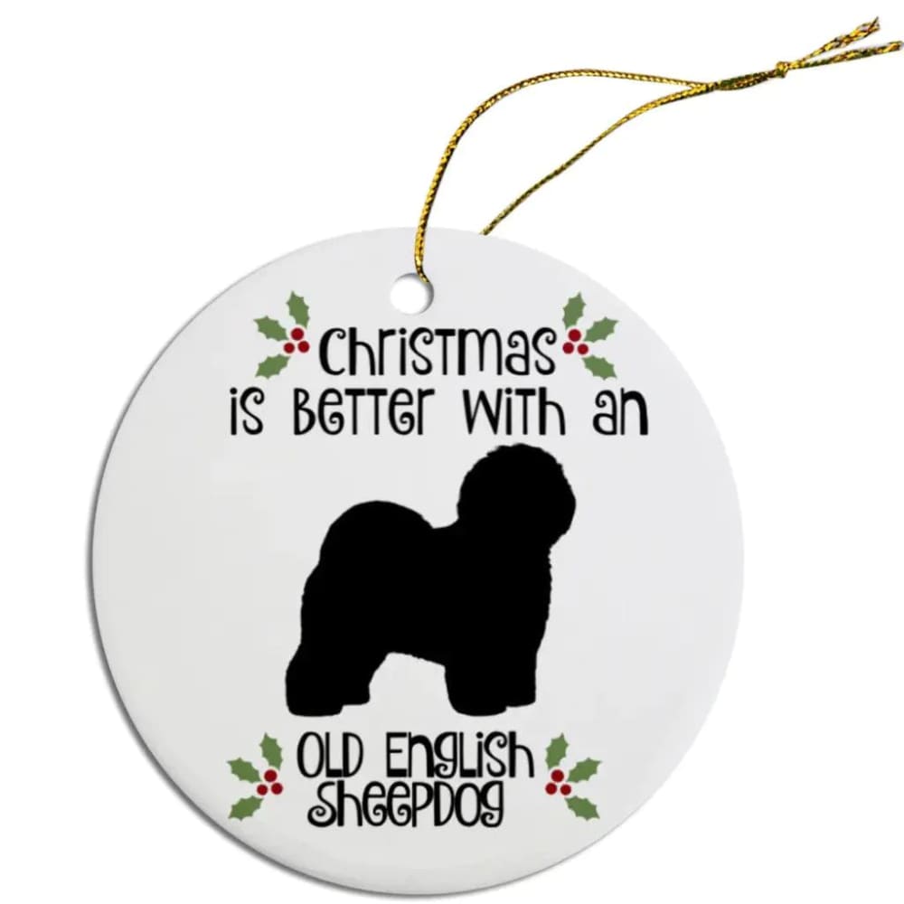 Old English Sheepdog Christmas Ornaments - Ornaments