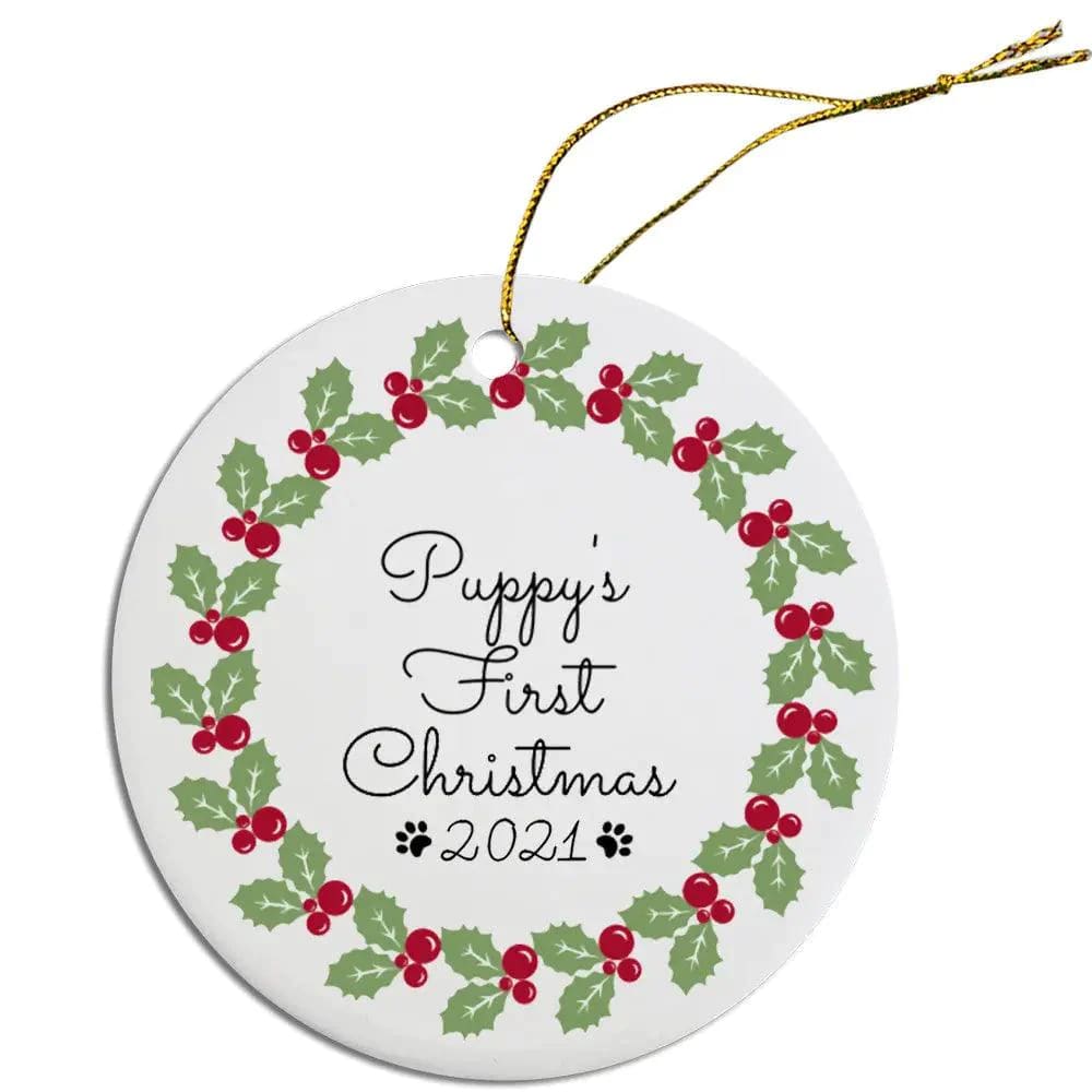 Puppy’s First Christmas Ornament - Ornaments