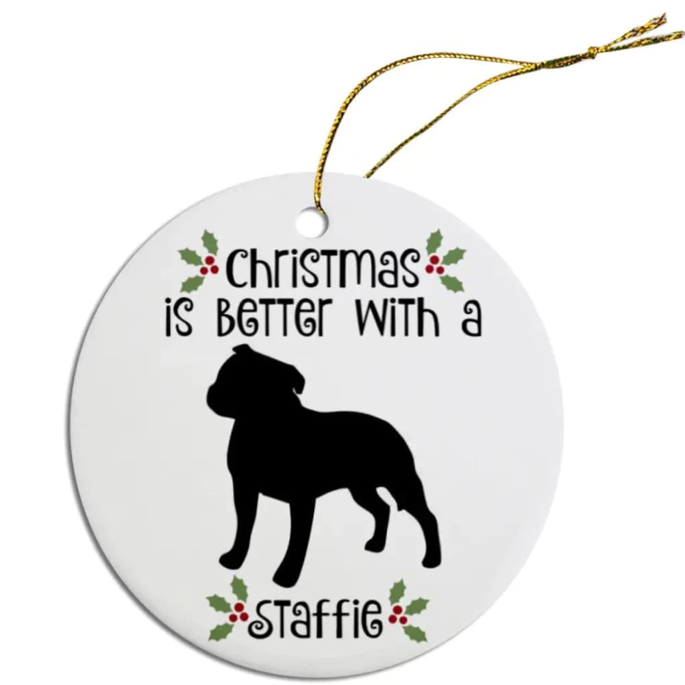 Staffie Christmas Ornament - Ornaments