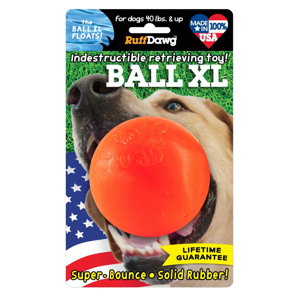 Ruff Dawg Indestructible Ball Dog Toy - Toss and Retrieve