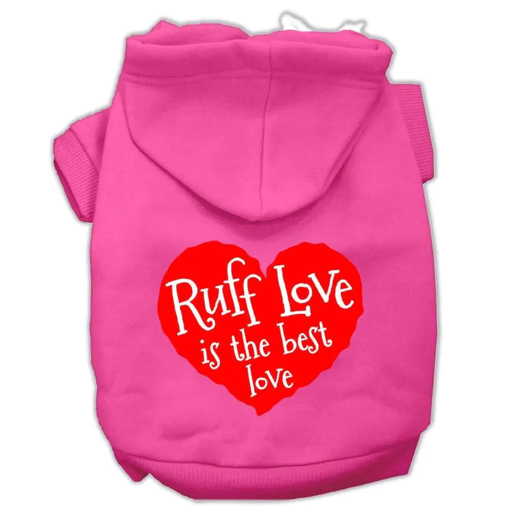 Ruff Love Screen Print Pet Hoodies - Screen Print Hoodies