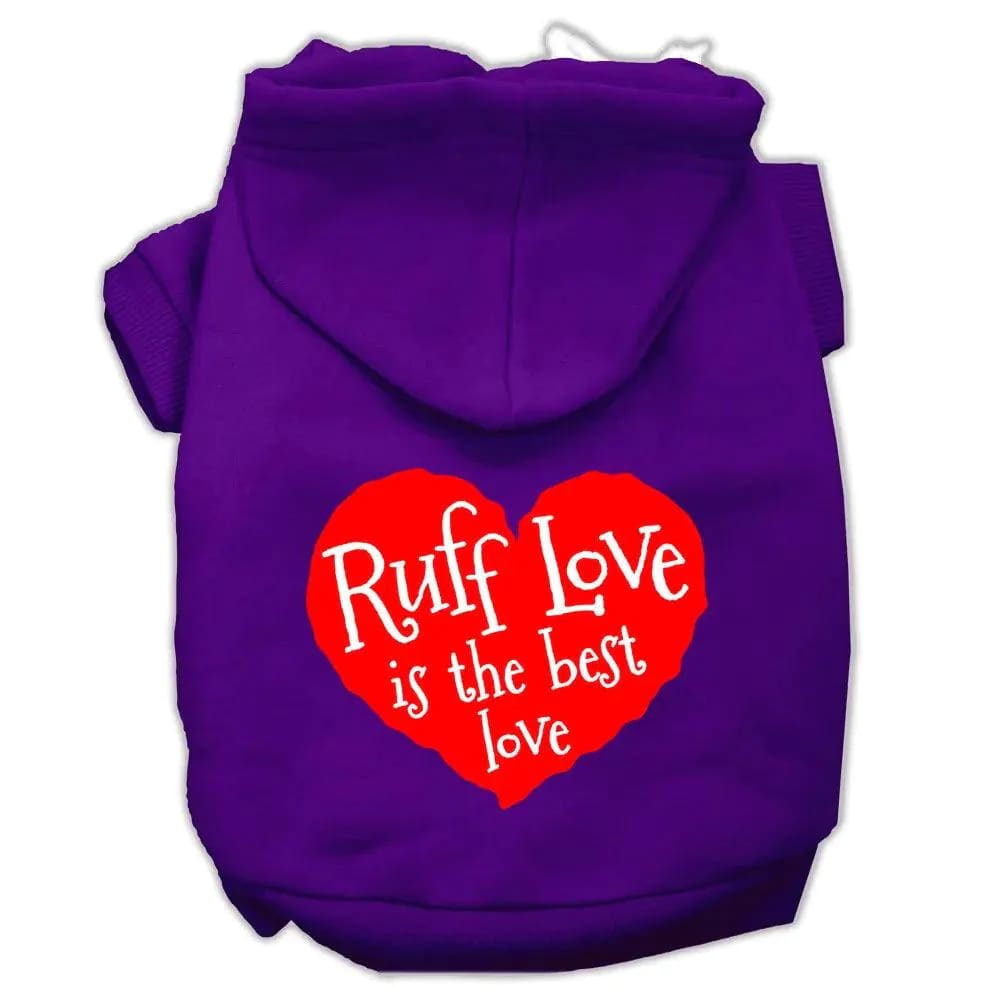 Ruff Love Screen Print Pet Hoodies - Screen Print Hoodies