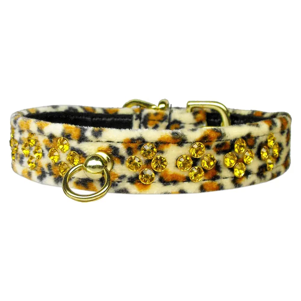 Sahara Animal Print Crystal Jewelry Set Dog Collar - Dog