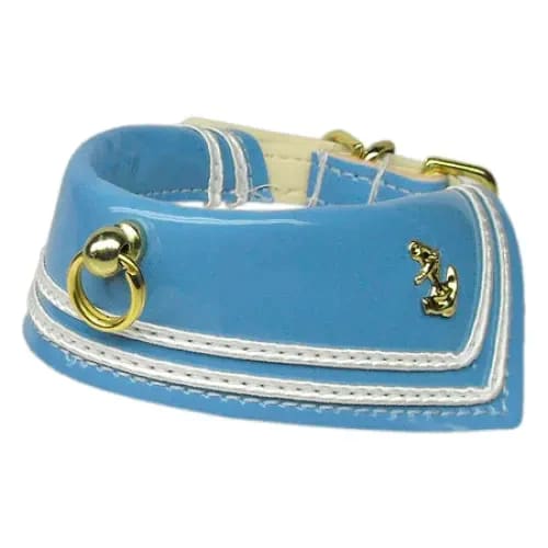 Sailor Patent Leather Dog Collar - Dog Collars - Patent