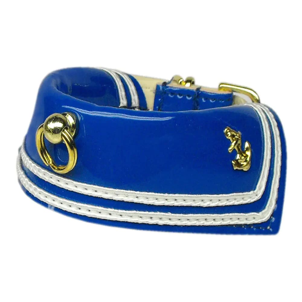 Sailor Patent Leather Dog Collar - Dog Collars - Patent