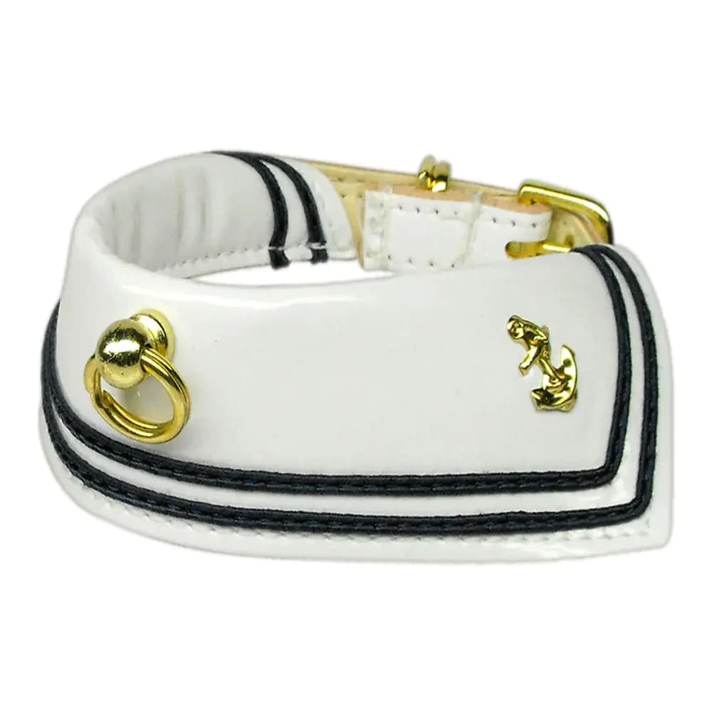 Sailor Patent Leather Dog Collar - Dog Collars - Patent