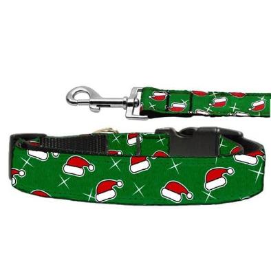 Santa Hat Nylon and Ribbon Dog Collars and Leashes