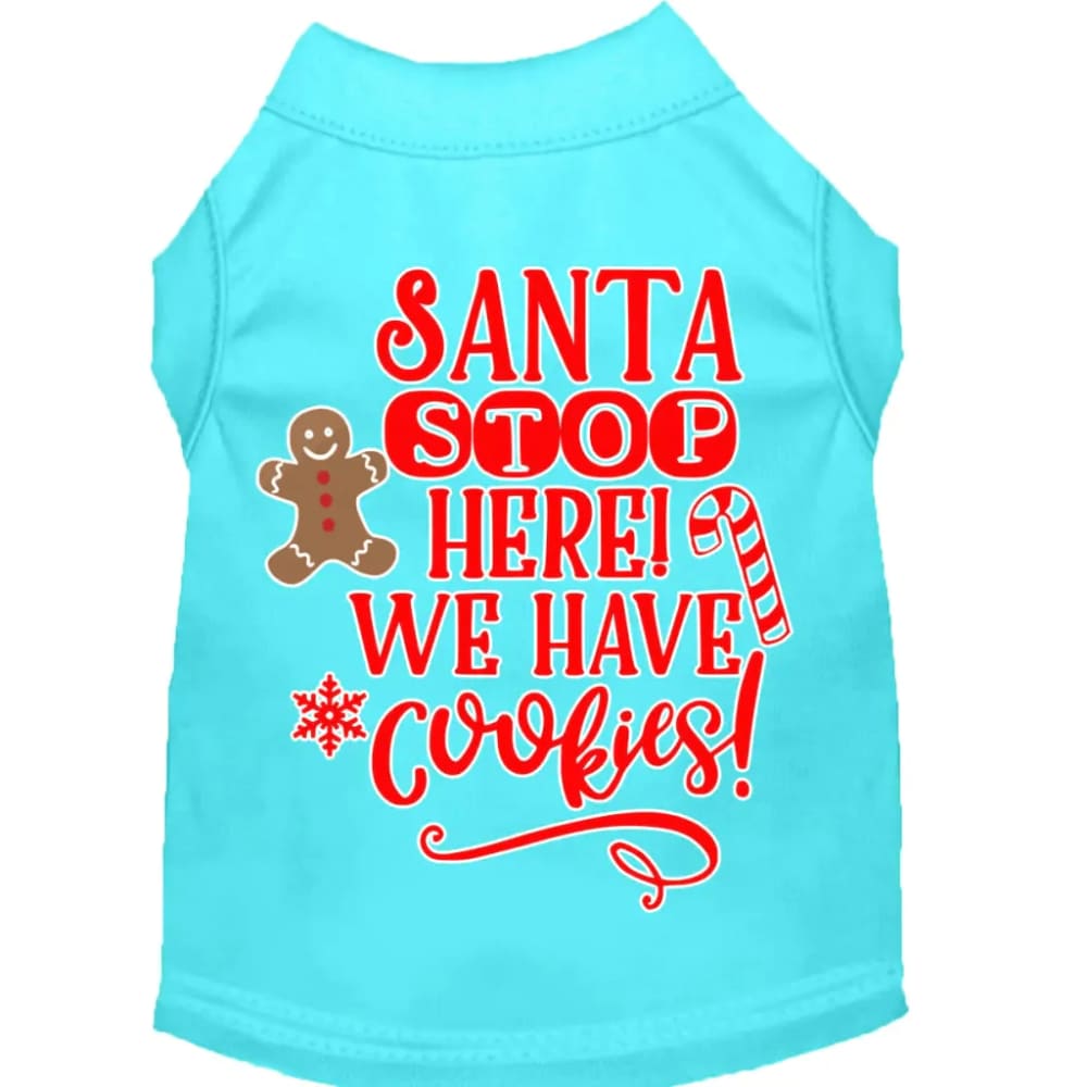 Santa We Have Cookies Screen Print Pet Shirt - Screen Print