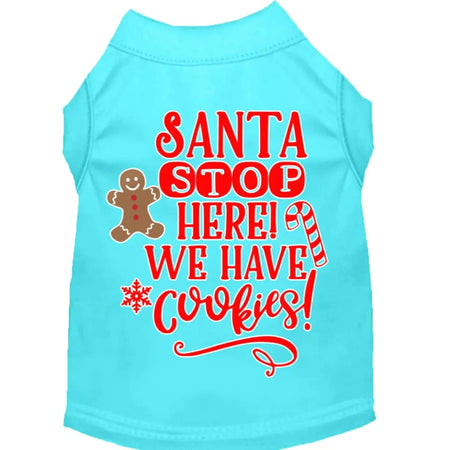 Santa We Have Cookies Screen Print Pet Shirt - Screen Print