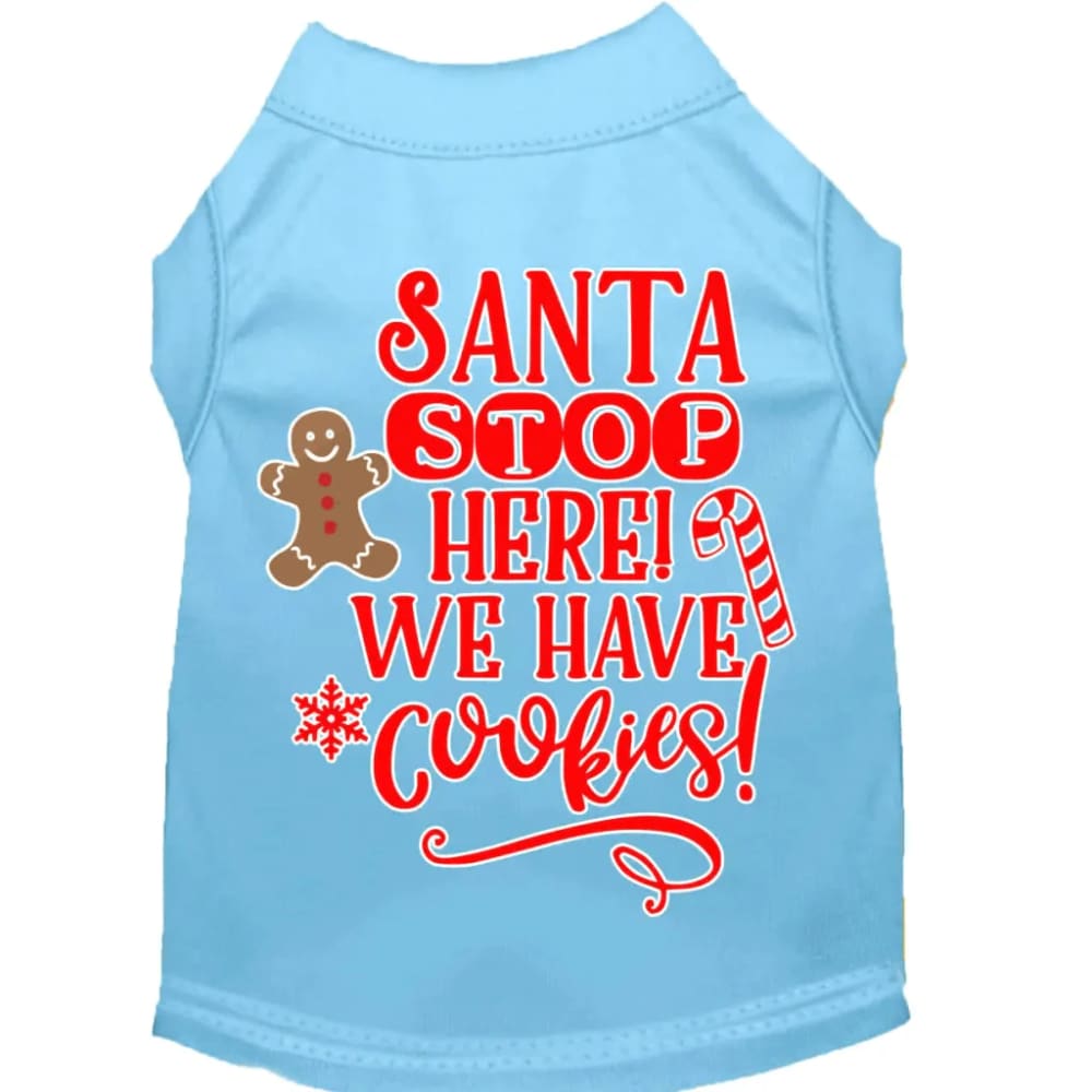 Santa We Have Cookies Screen Print Pet Shirt - Screen Print