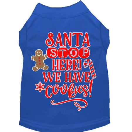 Santa We Have Cookies Screen Print Pet Shirt - Screen Print