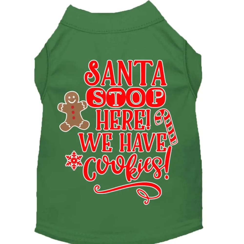 Santa We Have Cookies Screen Print Pet Shirt - Screen Print