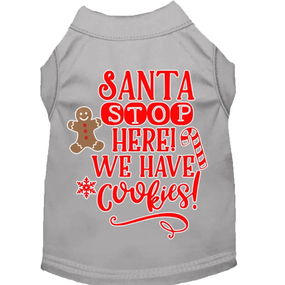 Santa We Have Cookies Screen Print Pet Shirt - Screen Print