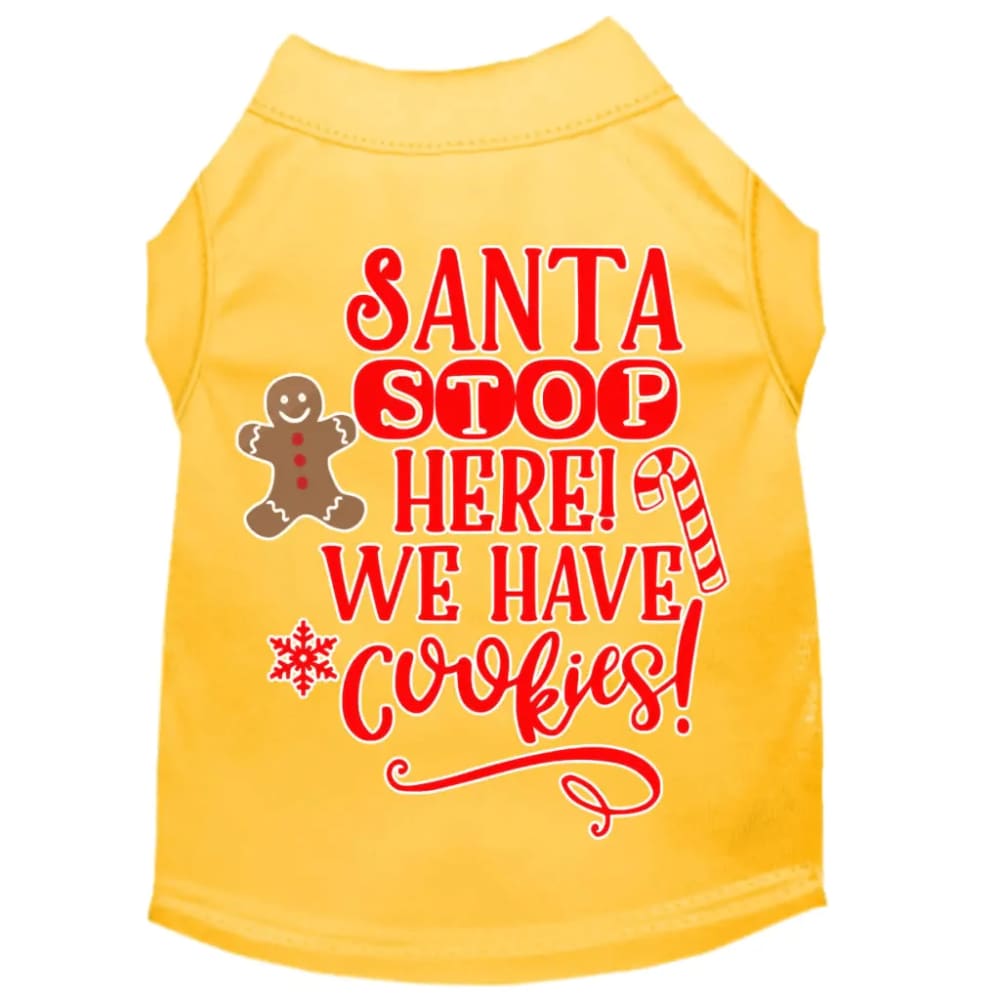 Santa We Have Cookies Screen Print Pet Shirt - Screen Print