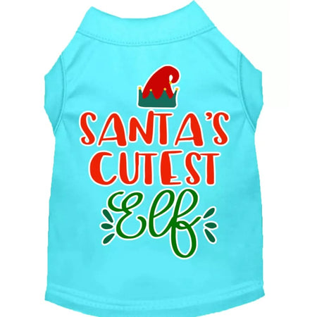 Santa’s Cutest Elf Screen Print Pet Shirt - Screen Print