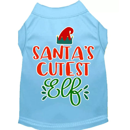 Santa’s Cutest Elf Screen Print Pet Shirt - Screen Print