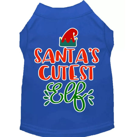 Santa’s Cutest Elf Screen Print Pet Shirt - Screen Print