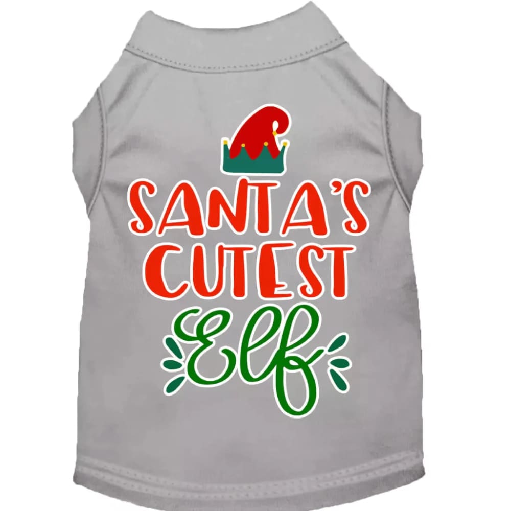 Santa’s Cutest Elf Screen Print Pet Shirt - Screen Print