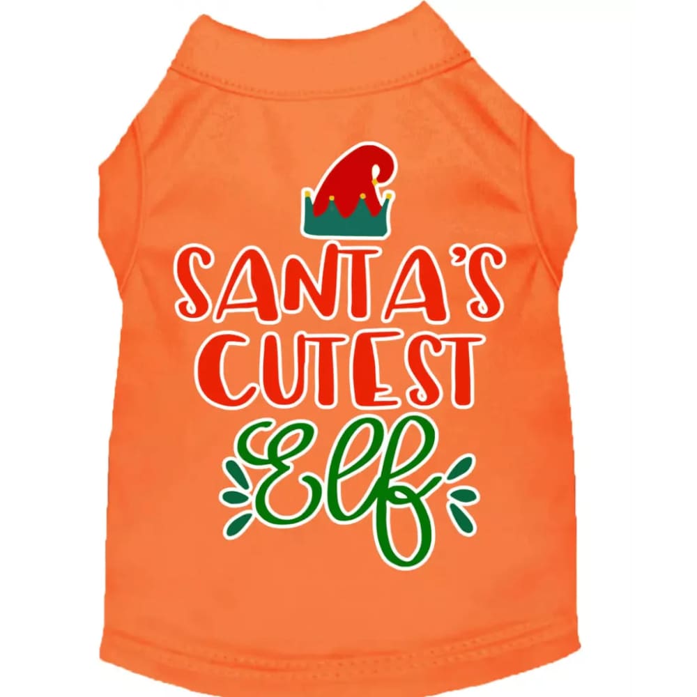 Santa’s Cutest Elf Screen Print Pet Shirt - Screen Print