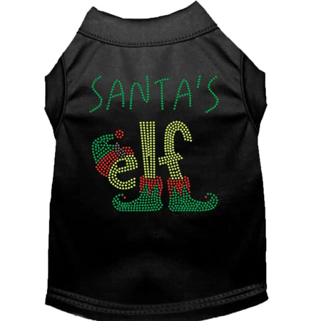 Santa’s Elf Rhinestone Pet Shirt - Screen Print Shirts