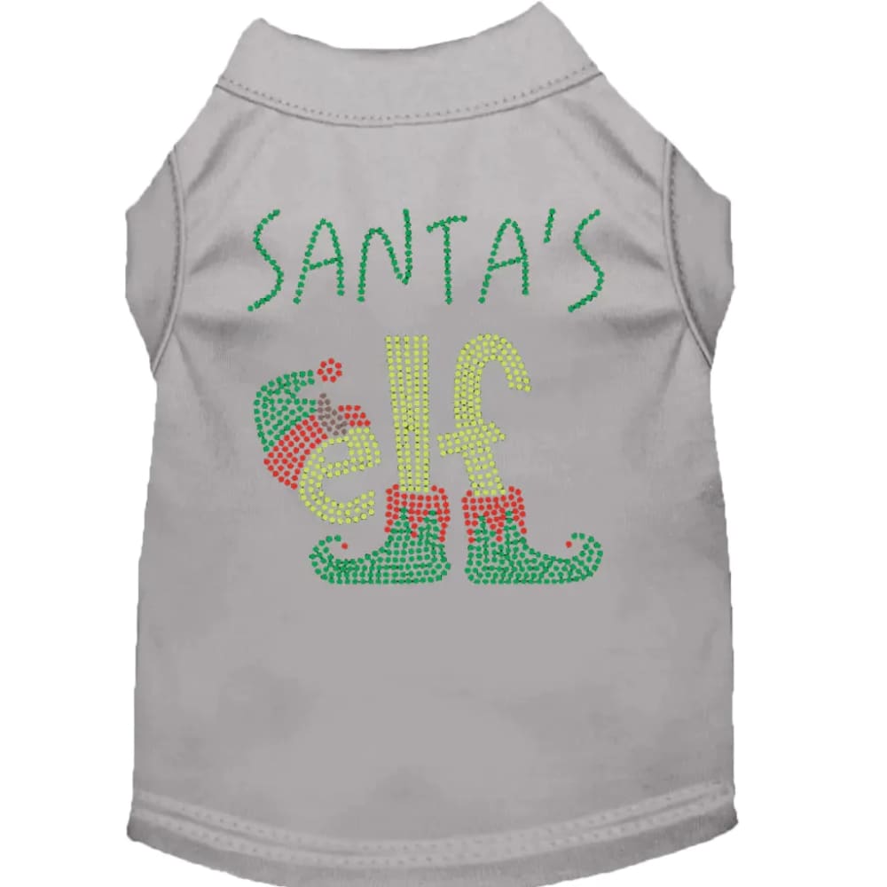 Santa’s Elf Rhinestone Pet Shirt - Screen Print Shirts