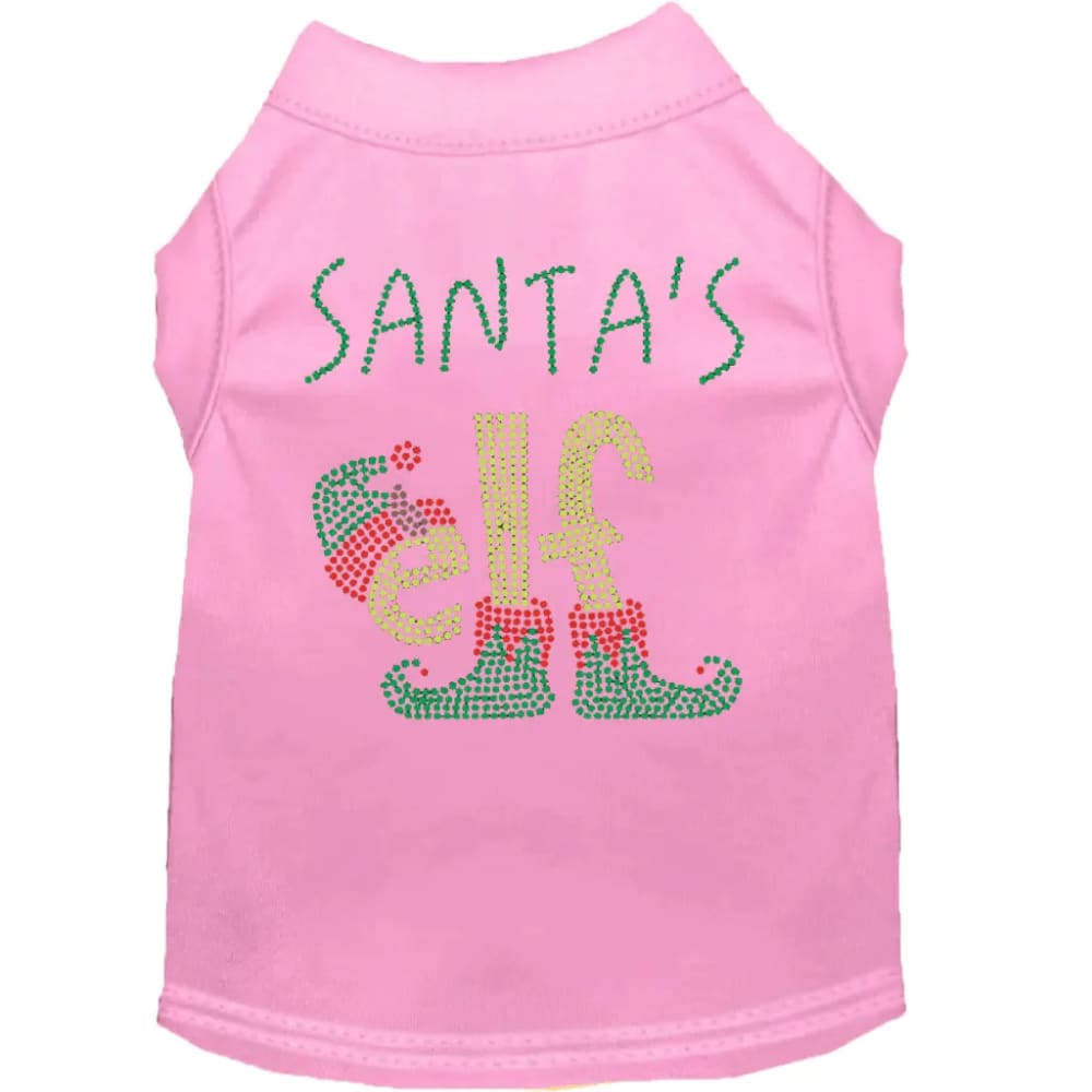 Santa’s Elf Rhinestone Pet Shirt - Screen Print Shirts