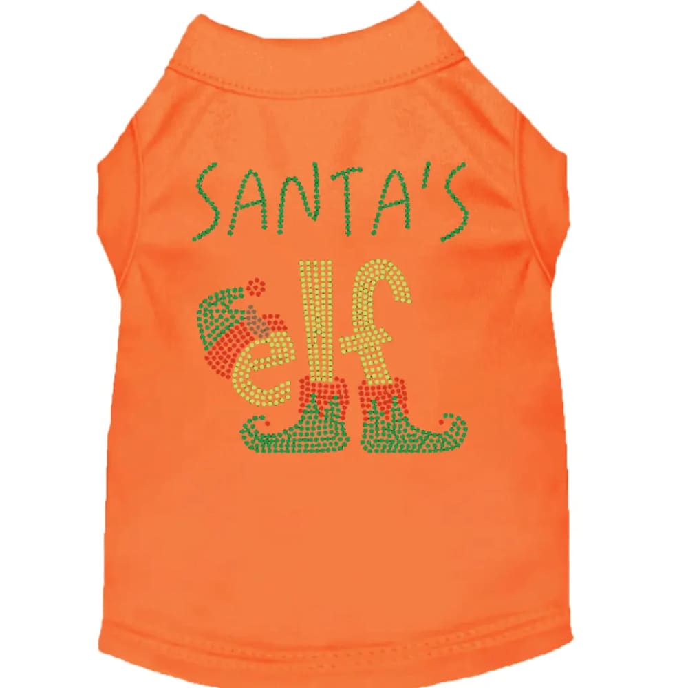 Santa’s Elf Rhinestone Pet Shirt - Screen Print Shirts