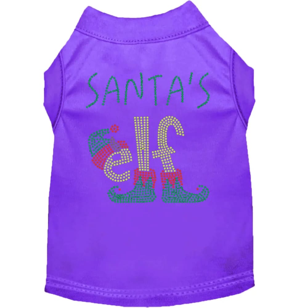 Santa’s Elf Rhinestone Pet Shirt - Screen Print Shirts