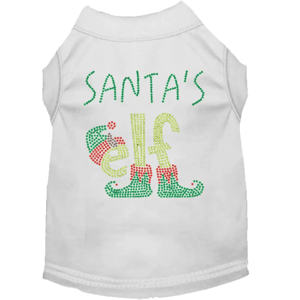 Santa’s Elf Rhinestone Pet Shirt - Screen Print Shirts