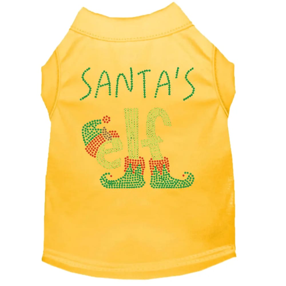 Santa’s Elf Rhinestone Pet Shirt - Screen Print Shirts