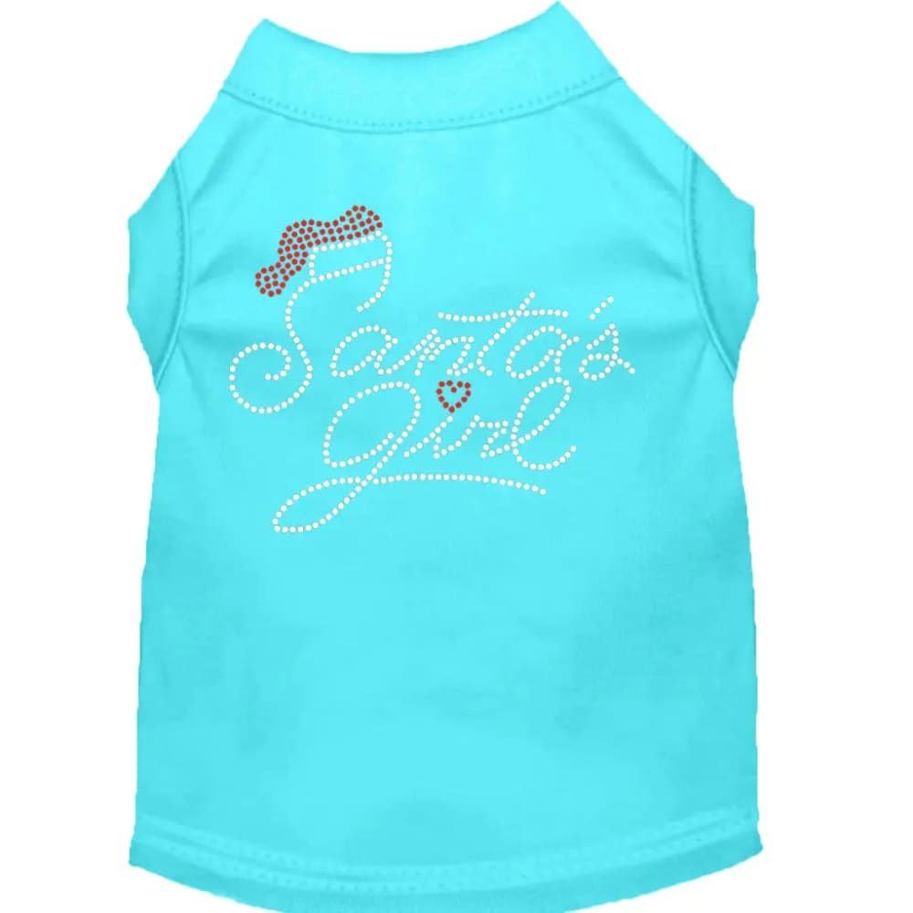 Santa’s Girl Rhinestone Pet Shirt - Screen Print Shirts