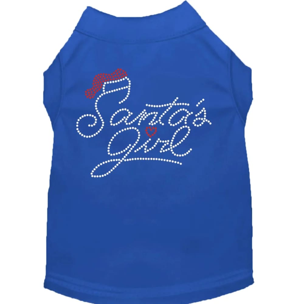 Santa’s Girl Rhinestone Pet Shirt - Screen Print Shirts