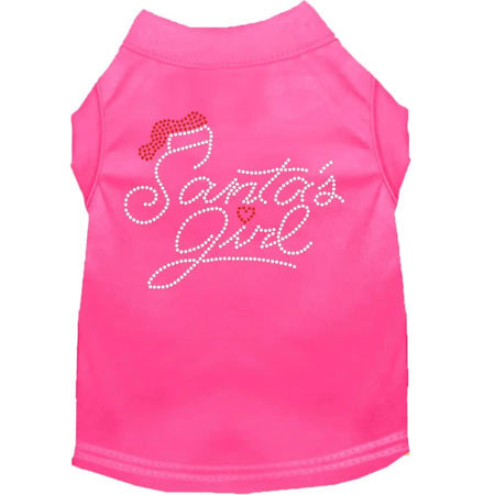 Santa’s Girl Rhinestone Pet Shirt - Screen Print Shirts