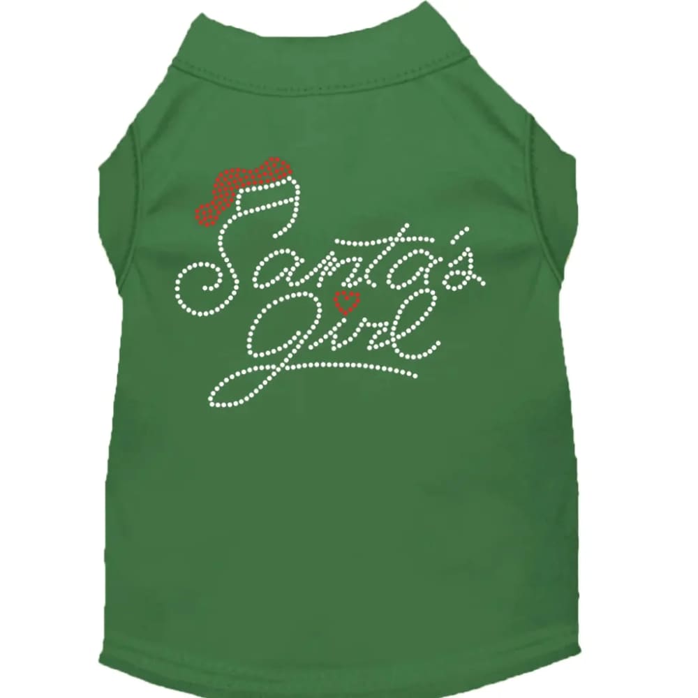 Santa’s Girl Rhinestone Pet Shirt - Screen Print Shirts