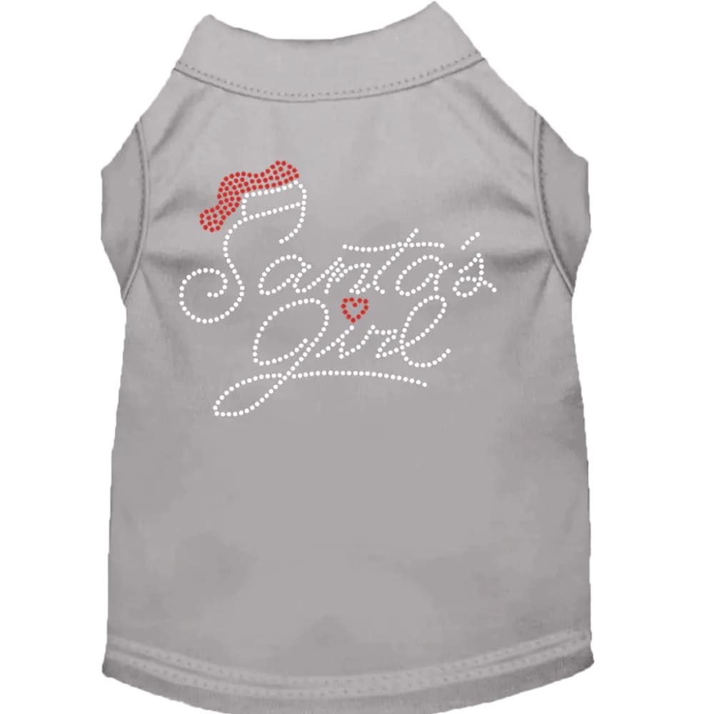 Santa’s Girl Rhinestone Pet Shirt - Screen Print Shirts