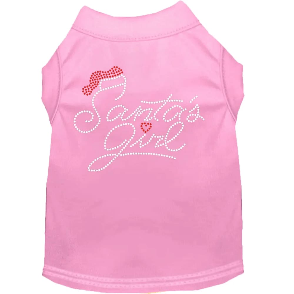 Santa’s Girl Rhinestone Pet Shirt - Screen Print Shirts