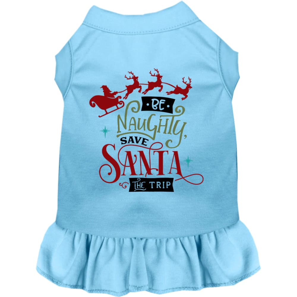 Save Santa the Trip Pet Dress - Screen Print Dog Dresses