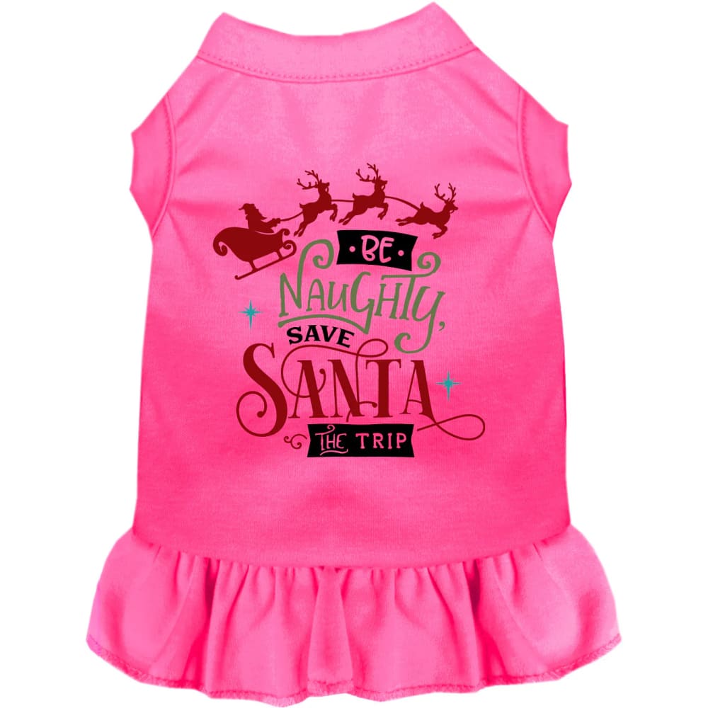 Save Santa the Trip Pet Dress - Screen Print Dog Dresses